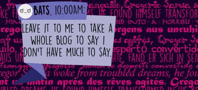 Leave it to me to take a whole blog to say I don't have much to say.