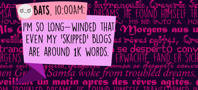 I'm so long-winded that even my 'skipped' blogs are around 1k words.
