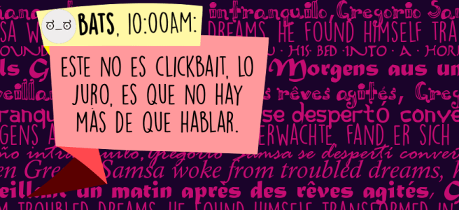 Este no es clickbait, lo juro, es que no hay más que hablar.