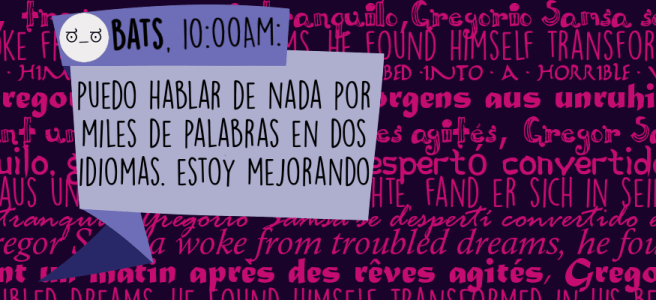 Puedo hablar de nada por miles de palabras en dos idiomas. Estoy mejorando.