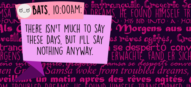 There isn't much to say these days, but I'll say nothing anyway.